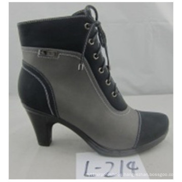 Classic Designs Chuncky Heel Leather Sexy Boots for Ladies (S 24-8)